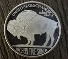 SilverTowne Mint 1 oz .999 Silver Buffalo Round Uncirculated Bar - No Reserve