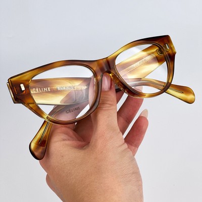 NEW CELINE EYEGLASSES, CELINE CL50012I 056, WOMEN CAT EYE EYEGLASSES CELINE Celine Women AUTHENTIC Eyeglasses Havana Demo Cat Eye  main image 4