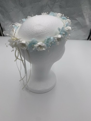 FLOWER DIADEMA, CROWN DESIGN for COMMUNIONS, WEDDINGS, PARTIES, FREE SHIPPING - Picture 6 of 15