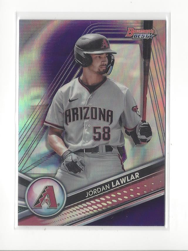 2022 Bowman's Best Top Prospects Purple Refractor #4 Jordan Lawlar D-Backs /250
