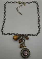 Grandmother’s Buttons Women’s Charm Pendant Necklace Long 19-22”