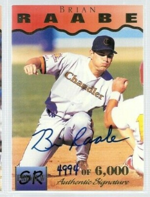 1995 Signature Rookies Preview Brian Raabe Auto #29 #'d 4994/6000 Twins
