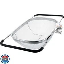 U.S. Kitchen Supply - Premium Quality Over The Sink Stainless Steel Oval Cola
