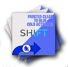 3 Pack 12" x 12" Clear to Blue Cold Temperature Color Change Adhesive Vinyl