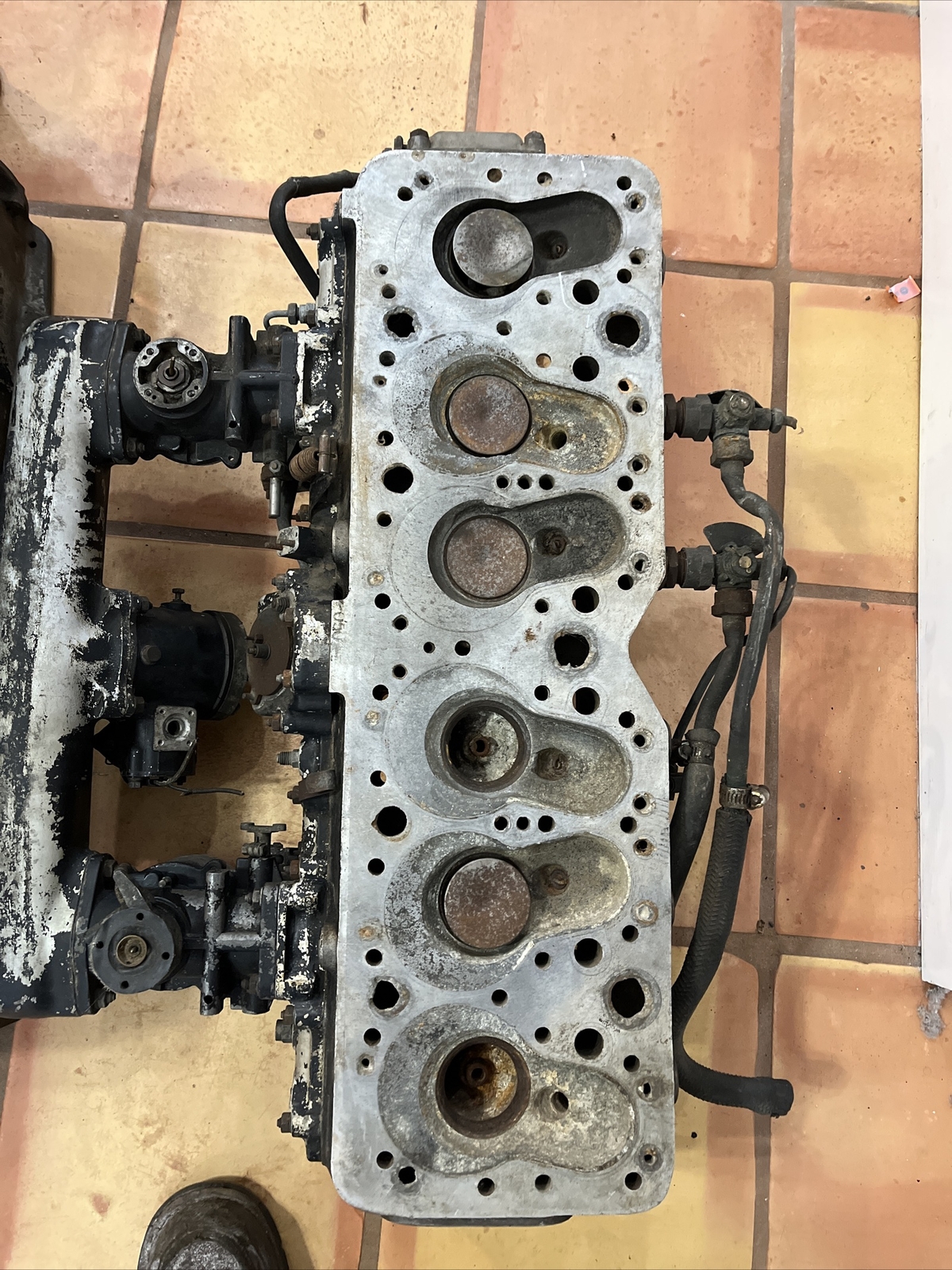1950s Dawn/wrath Bentley Rolls Inline 6 Engine Cylinder Head Crank Cam Valves