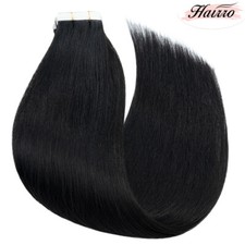 14" Human Hair Extensions Tape In 100 Real Remy Hairpiece Full Head Thick Soft