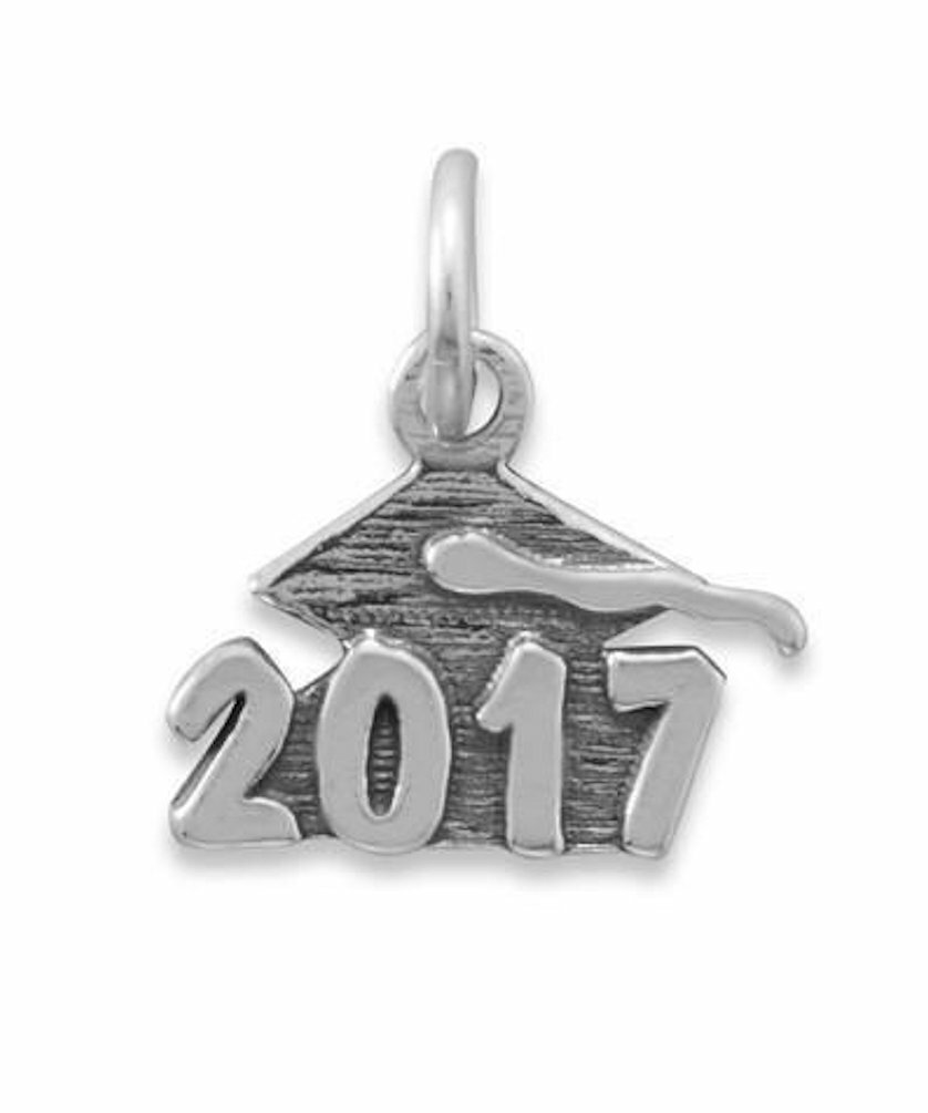 Graduation 2017 Charm Round Sterling Silver Graduation 2017 Charm Round Sterling Silver