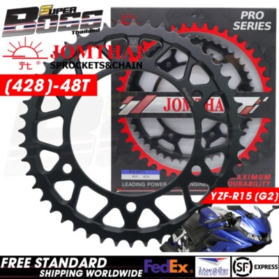 JT EX Rear Sprocket Steel Black 428-48T For YAMAHA NEW YZF-R15