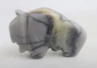 Carved Stone American Buffalo Figurine