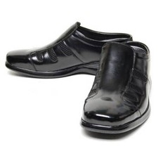 epdavin Men's Genuine Leather Backless Cushioned Height-Elevating Dress Mules