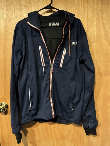 2117 Of Sweden Jacket Mens Black Blue Asarna Cross Country Ski Full Zip Size M