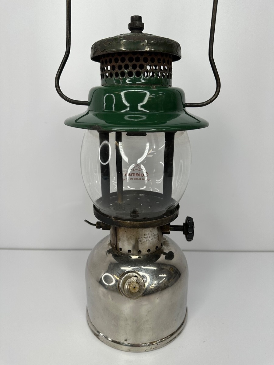 Coleman 242B Sport Lite Lantern Dated 4/49 Chrome Tank Green