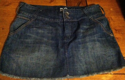 Buy Womens Blue Denim Jean Mini Short Roxy Quicksilver Cute Summer Skirt Size 1 Online