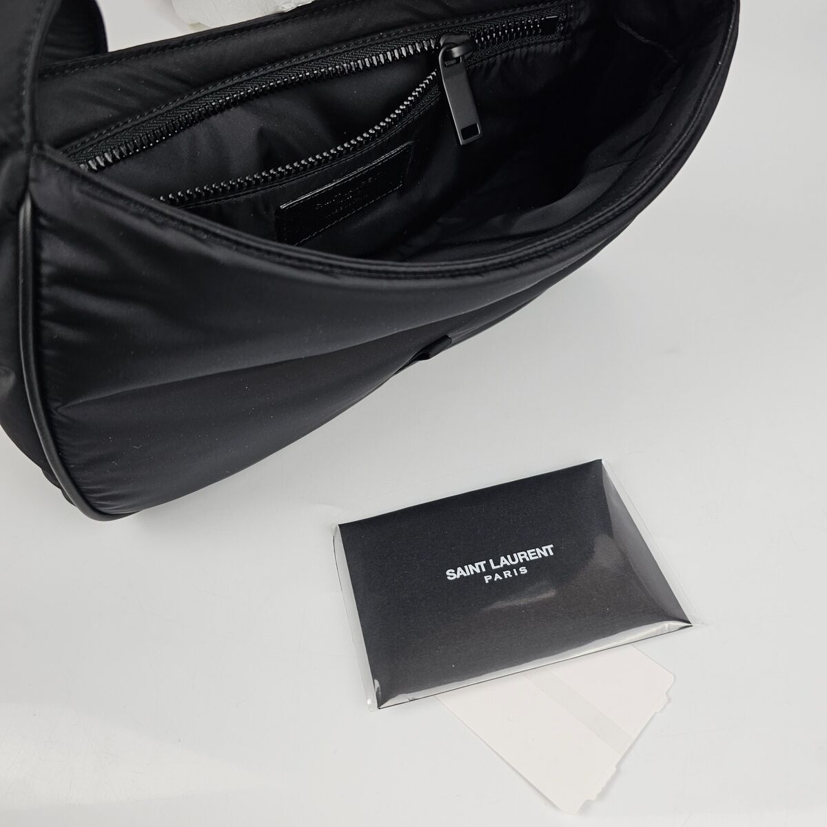 S black nylon crossbody bag