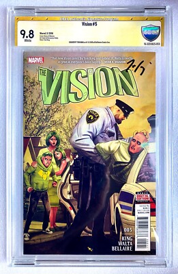 VISION #5 CBCS SS 9.8 SIGNED TOM KING WANDAVISION (NOT CGC) ACCLAIMED RUN