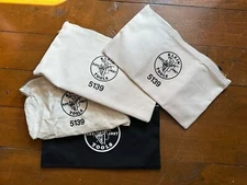 (4) Rare Original Made In USA Klein 5139 Canvas Zipper Tool Pouches Vtg NOS