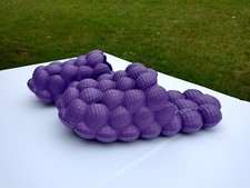 Women's Massage Bubble Slides Non-slip Spa Slippers PURPLE Size 7 NEW