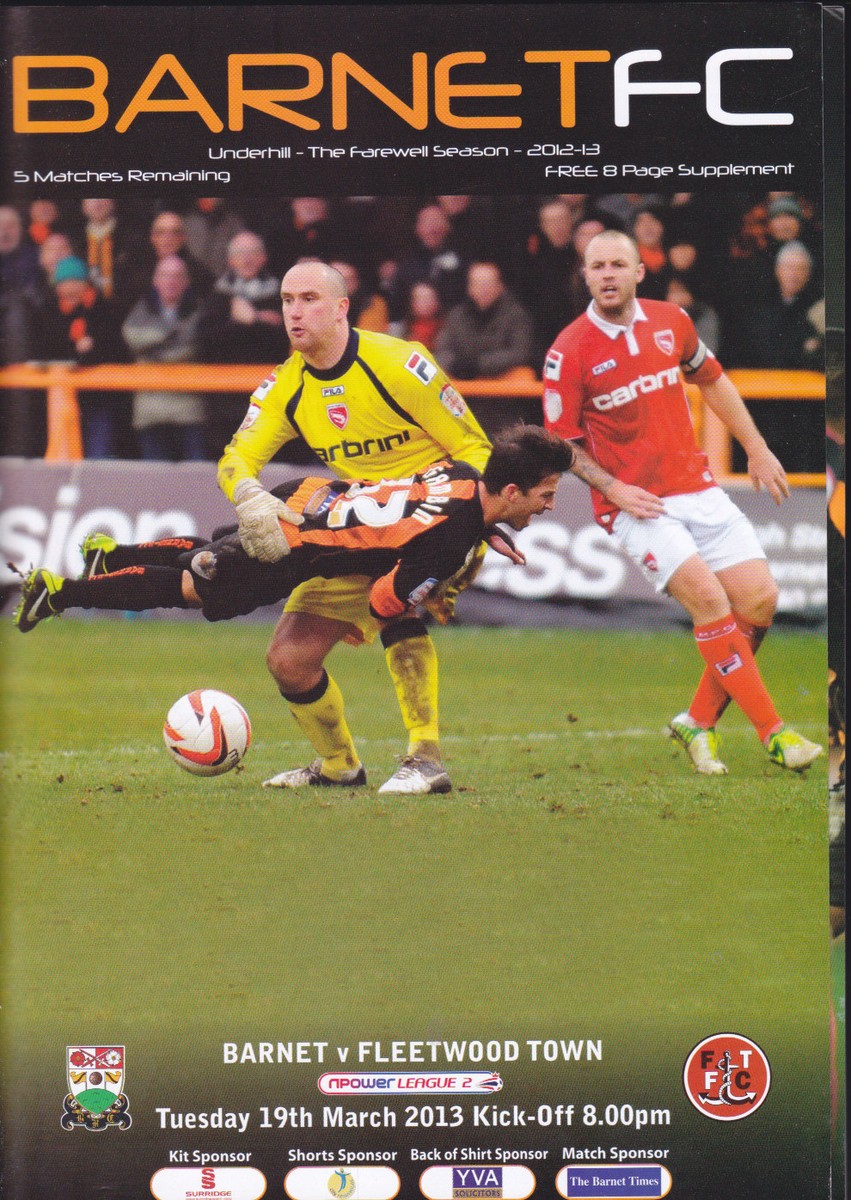 2012/13 BARNET V FLEETWOOD TOWN 19-03-2013 League UK
