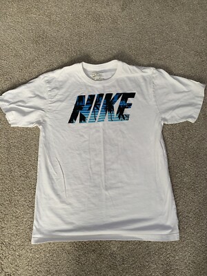 blue & white nike shirt