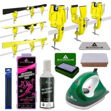 SkinRocks Ski Wax Professional Set 8 Piece Ski Tensioner Iron Wax Ski Vice Yellow