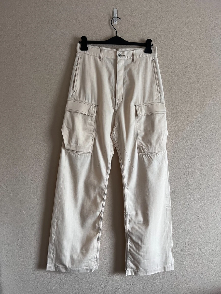 Rick Owens DRKSHDW Geth Cargo Pants Size 30 Natural Brand New