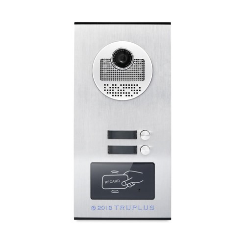4,3 Zoll Video Gegensprechanlage mit Mobilteil Monitor und Metallgehäuse RFID Türklingel für 2 flach - Bild 2 von 6
