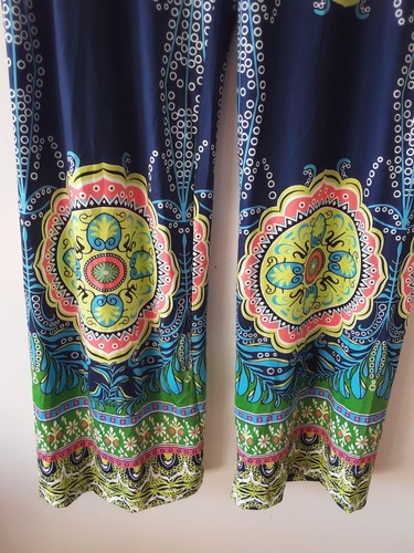 Retro Pants Womens Small Hippy Boho Casual W26 Flare Leg Sm make New - Photo 7/9