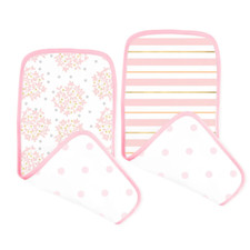 2 New Swaddle Designs Baby Burp Cloth Set of Two Muslin Baby Burpies
