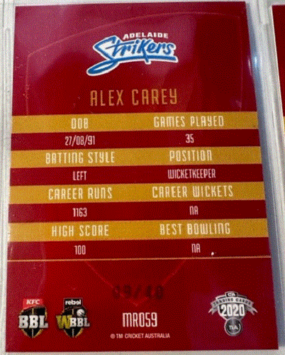 2020/21 CA Traders Cricket MOJO Ruby, Individual Card Sale only Nr-Mint. - Picture 41 of 99