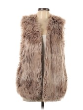 Dylan Women Brown Faux Fur Vest L