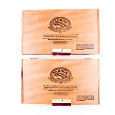 Lot of 2 Padron 3000 Empty Wood Cigar Box 10.5" x 6" x 1.75