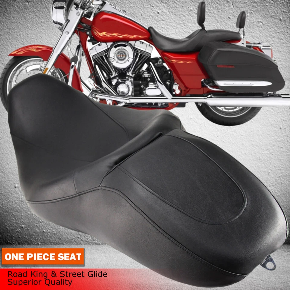 Low-Pro Driver Passenger Seat For Harley Touring Road King FLHR Street Glide 08+ Foto 3 de 4