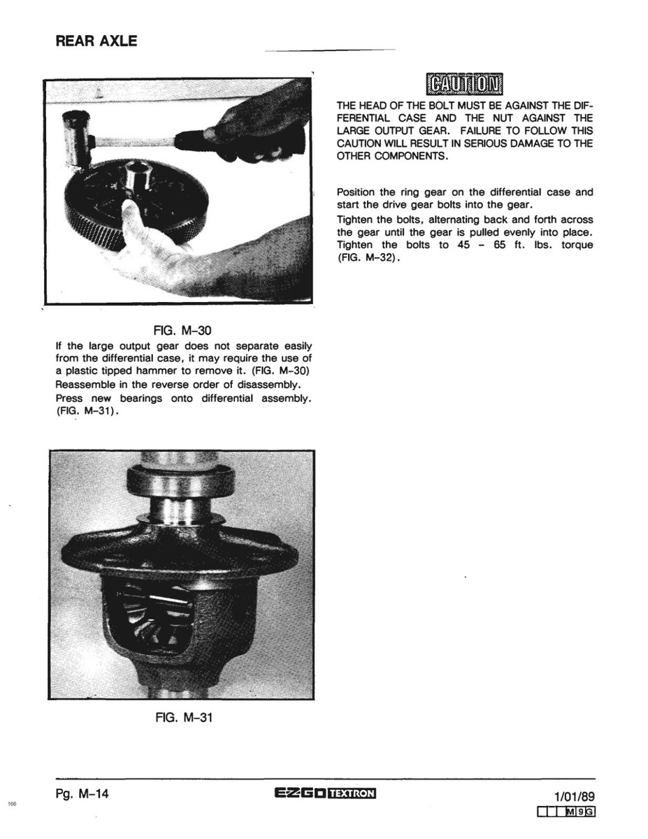 1989 -1993 Golf Cart Workshop Manual EZGO GX-440/444, GX-444,GX