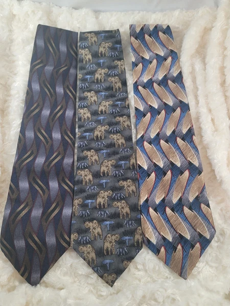 Jimmy V Ties Lot of 3 V Foundation Bob Costas 100% Silk Made in USA