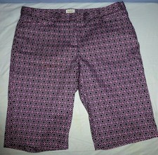 Laundry by Shelli Segal Purple Geometric Bermuda Shorts 8