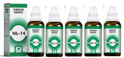 New Life NL-14 Fibroid Drops Pack of 5 | Menstrual & Uterine Support | Free Ship