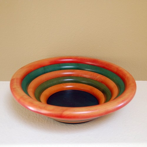 Make in Italy. Wood Ball and Bowl. Wood Bowl is 16.5"dia. Ball is 8"dia. - Picture 3 of 3