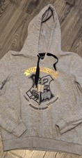 Universal Studios Harry Potter Hogwarts Hoodie Youth Pullover Gray Medium