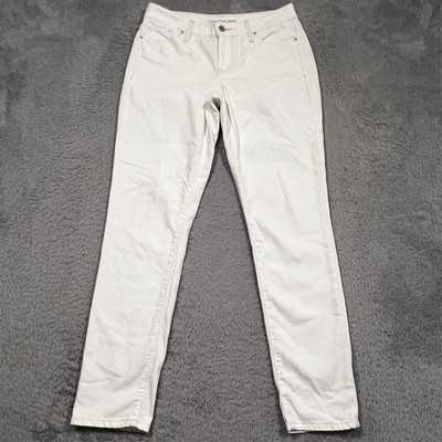 Calvin Klein Jeans Ultimate Skinny White Denim 5-Pocket Womens 31x30 (Tag 29x30)