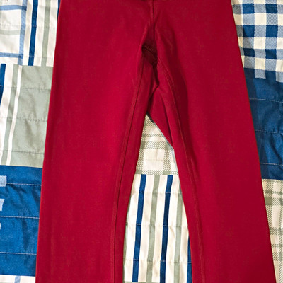 lululemon athletica Women s High Rise Solid Maroon Ankle Leggings XS Logo