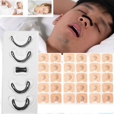 60 Pcs Round Magnetic Better Breath Nose Clip Anti Snoring Nasal Strip Set-Black