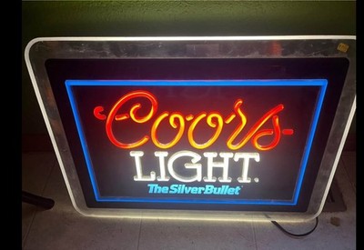 1993 Large Vintage Original Coors Light Beer Neo Neon Light