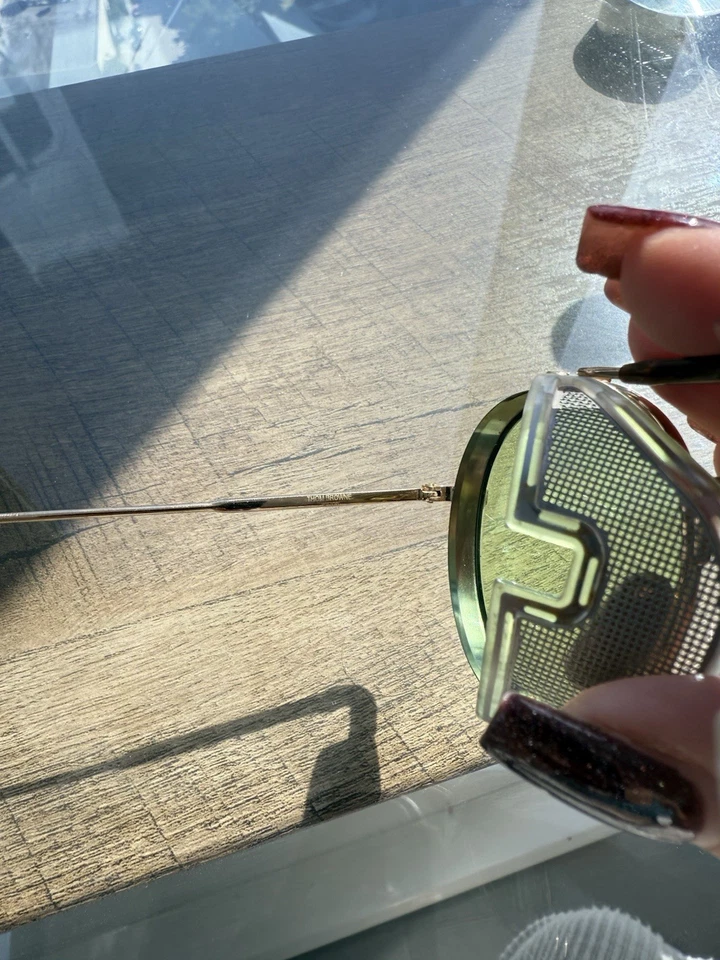 Gafas de sol redondas Thom Browne TB-011 — lentes plateadas/verdes Foto 2 de 4