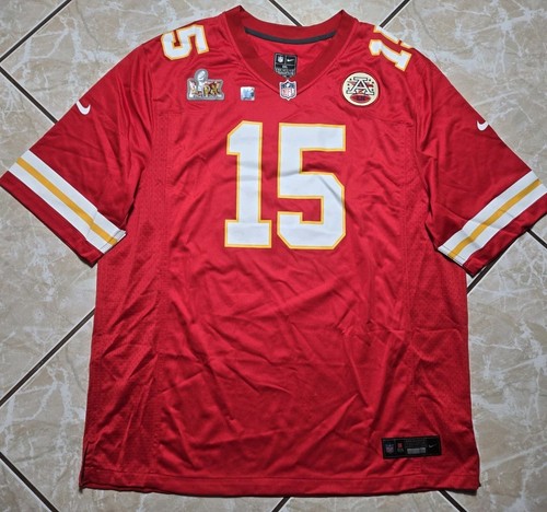 Nike Patrick Mahomes Kansas City Chiefs Red Super Bowl LIX 59 Game Jersey 2XL