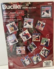 Bucilla Penguin Ornaments Set Of 12 Counted Cross Stitch Kit 83441 New In Pkg