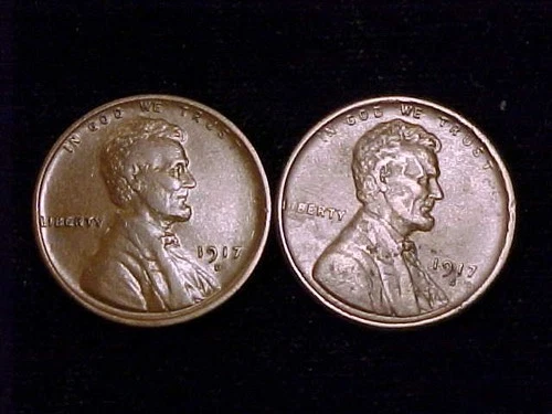 1917-D VF, and 1917-S VF Lincoln Cents, a (2) Two Coin Lot.