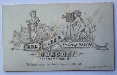 orig. CDV Foto Fotografie Bild alt Mode Mann Herr um 1890 Revers München Holzer