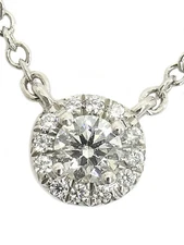 Tiffany Co Soleste Necklace Diamond Pt950 Platinum Jewelry Verified 43 mm #00403