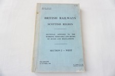 1960 Scottish Region Railway Working Timetable Sectional Appendix Sect 2 West