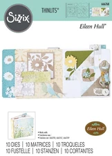 Sizzix Thinlits Die Set By Eileen Hull 10/Pkg-Floral Pocket And Paperclips